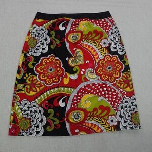 ABR New York Skirt Womens 4 Multicolor Floral Paisley Print Reversible Cotton